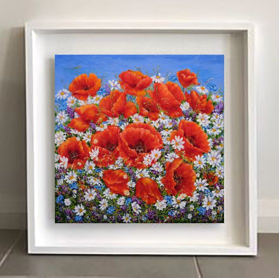 Poppies with Wildflowers.