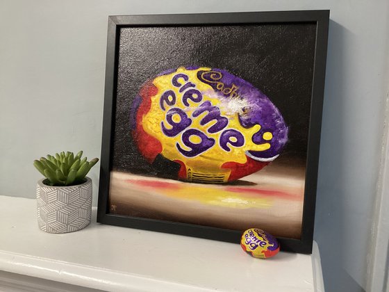 Cadbury chocolate Creme egg still life