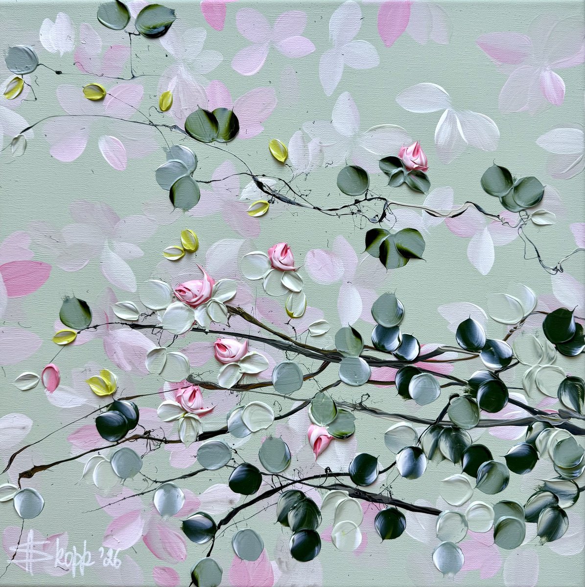 Blush Of Spring By Anastassia Skopp, 20 X 20, Artwork For Sale On Artfinder