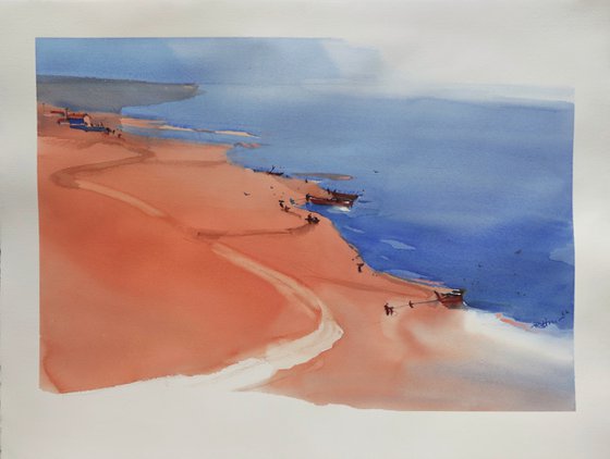 Blue waters, red sands : SOLD