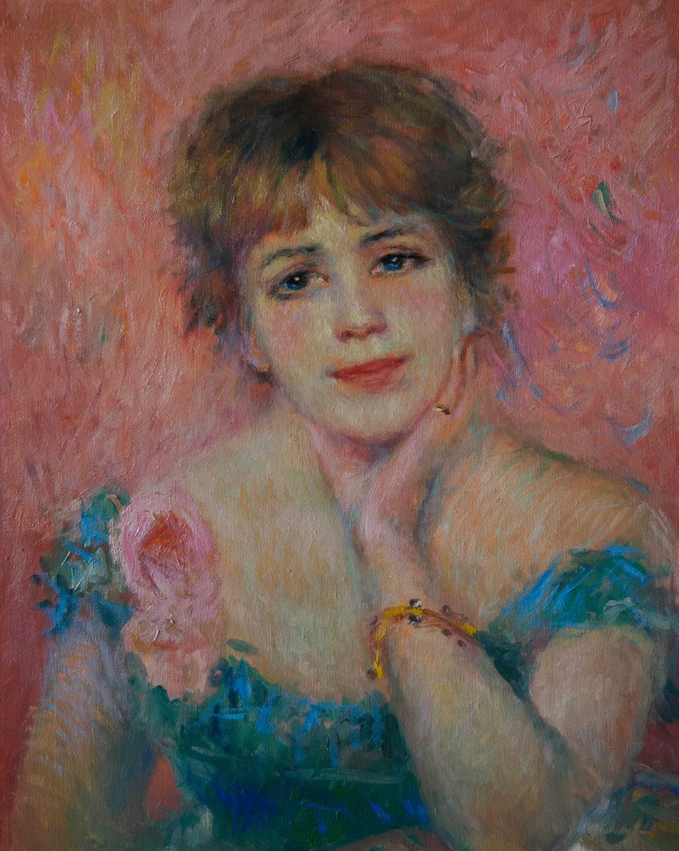 Impressionistic Portrait Oil Painting By Sergei Yatsenko, 16 X 20", Study Of Renoir Technique, Original Artwork