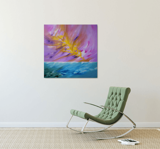 Narciso - 80x80 cm,  LARGE XL, Original abstract painting, oil on canvas