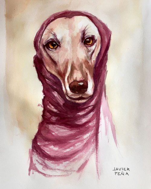 Bellamy Greyhound Portrait II by Javier Peña