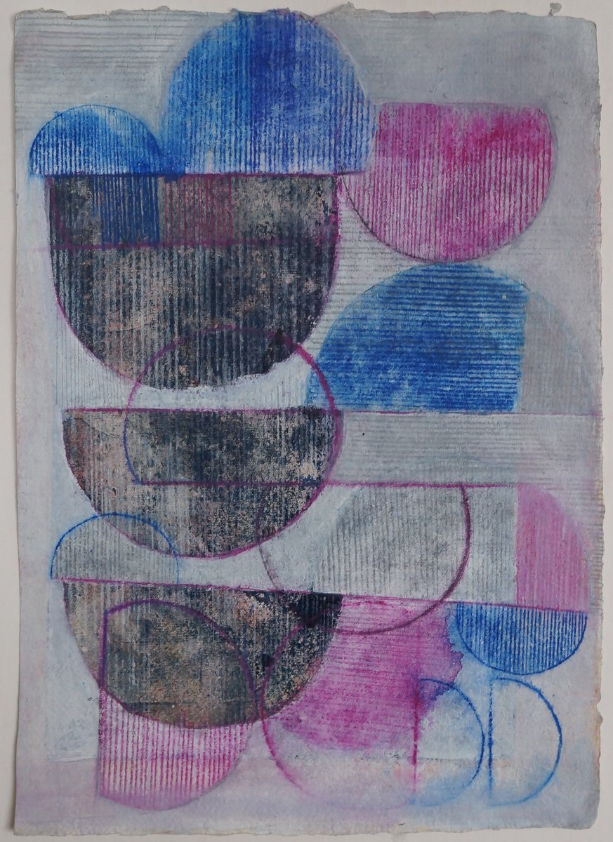 Abstract Painting By Anna Jannack, 10 X 15, Lines Xxi, Original Artwork