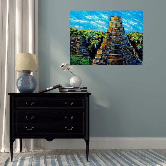 Tikal -Large ( 40" x 30" - 102cm x 76cm) painting