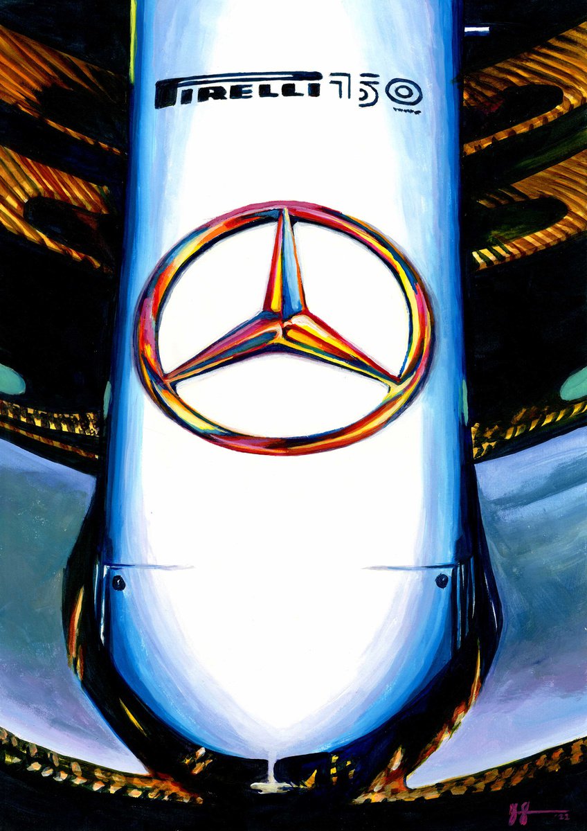 Mercedes W13 - 2022 British Grand Prix By Alex Stutchbury, 13 X 18, Artwork For Sale On Artfinder