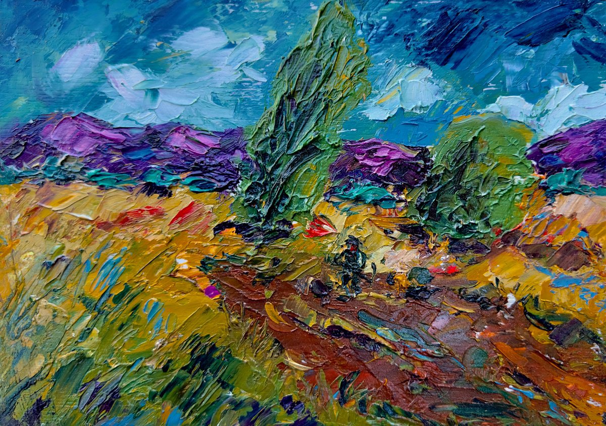 Wind Over The Fields By Razmik Manoyan, 11 X 8, Artwork For Sale On Artfinder