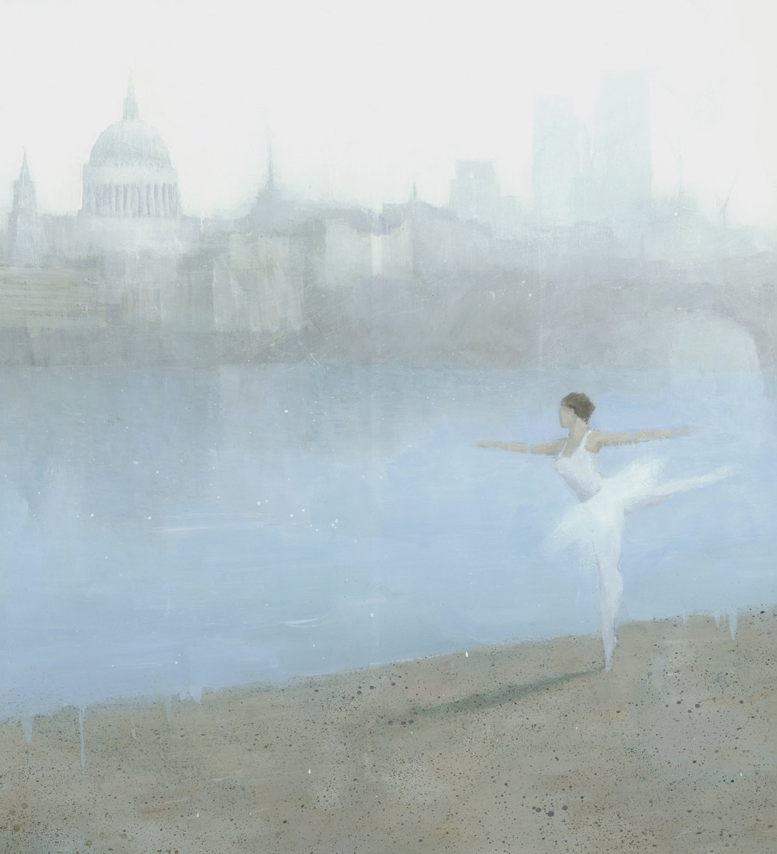 Ballerina on the Thames by Steve Mitchell