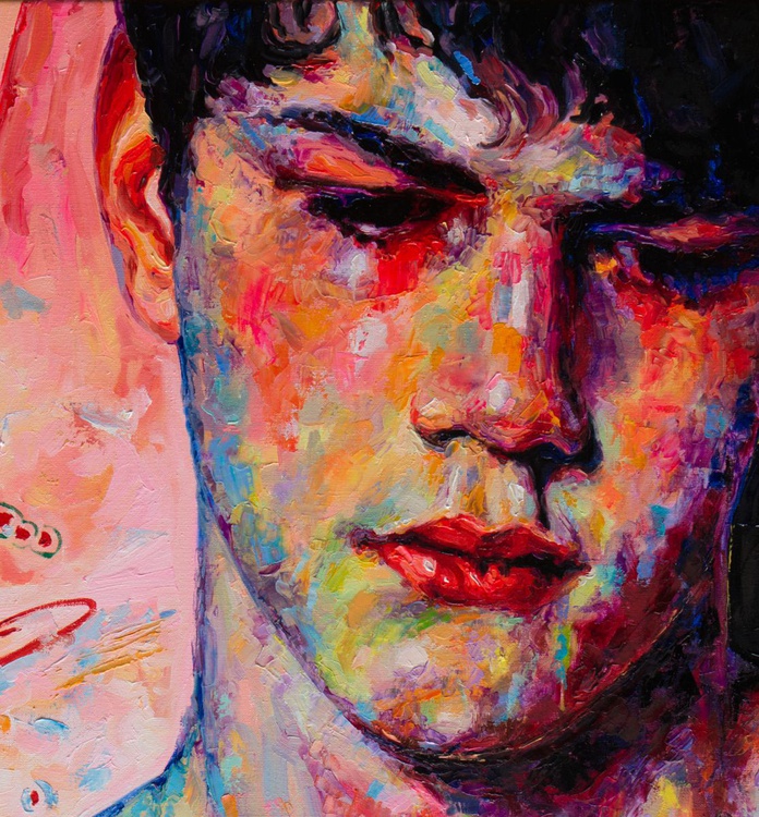Sad Boy With Monstera Leaves Artfinder
