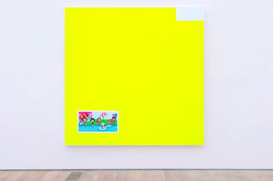 A Charlie Brown Splash (abstract yellow Pop Art)