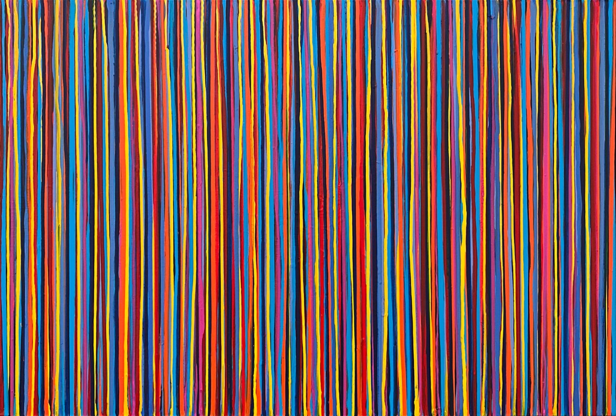 Abstract Acrylic Painting By Carla Sa Fernandes, 47 X 31, The Emotional Creation #393, Original Artwork