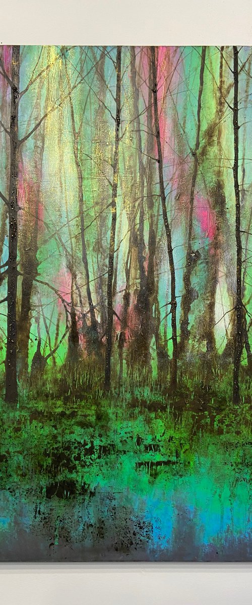 Painting No. 2 of 'Abstract Forest Collection', Series I by Jo Starkey