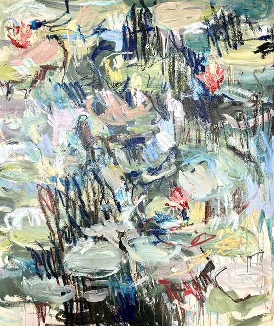 Spring pond. Diptych