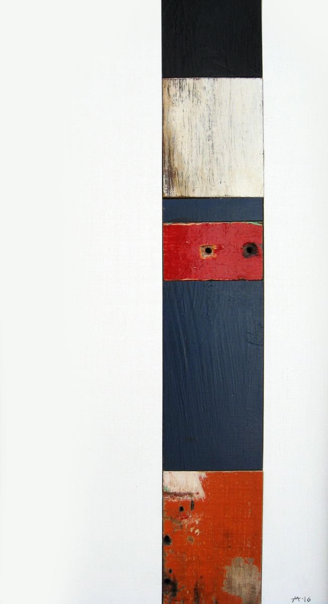 Geometric Abstract Painting By Mark Mazurczyk, 13 X 22", No. 2.38, Original Artwork