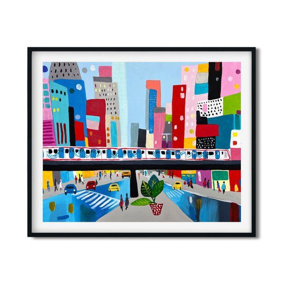 Modern Cityscape Subway
