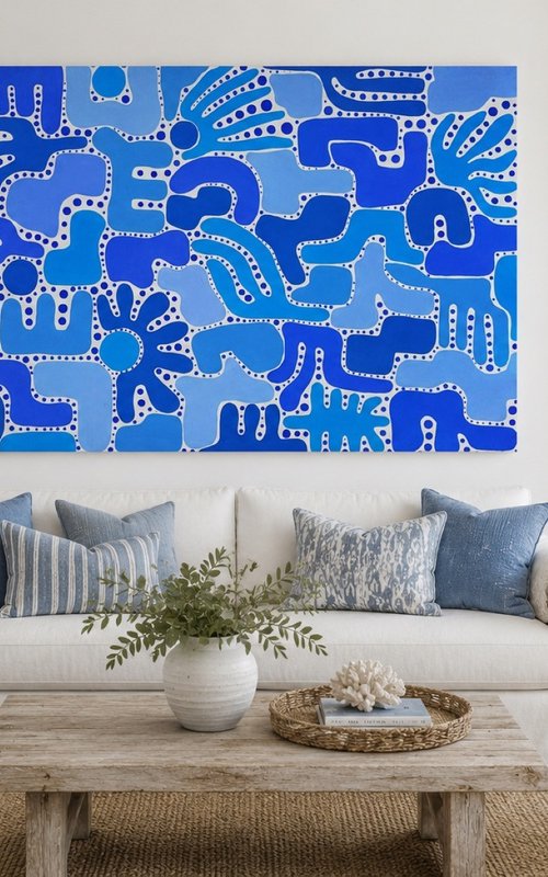 Blue Santorini by Oxana Lazari