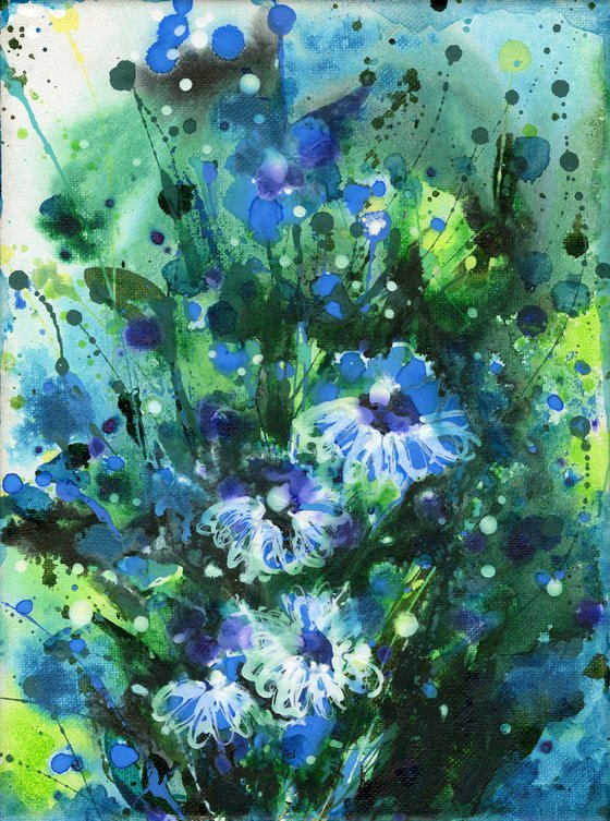 Sweet Blooms - Flower Painting  by Kathy Morton Stanion