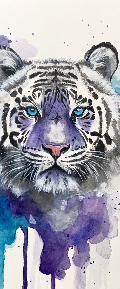 Colourful Tiger Painting by Sandy Broenimann