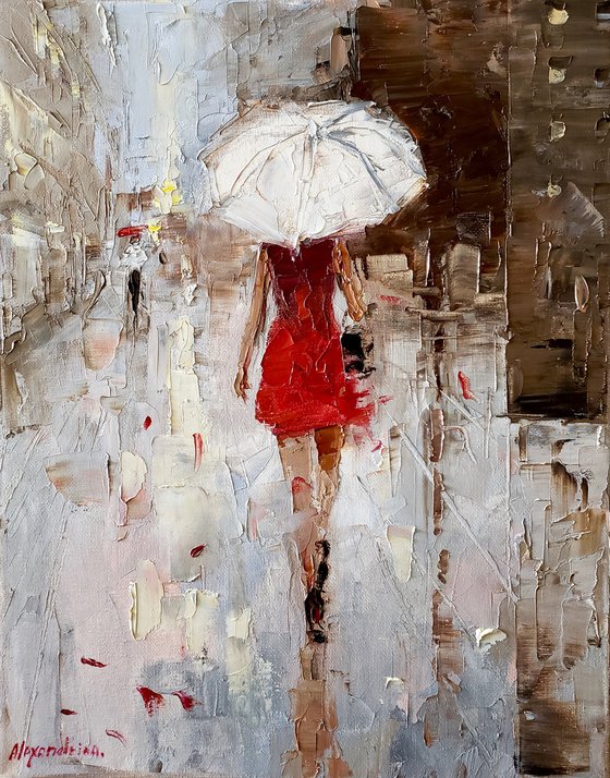 GIRL IN THE RAIN.