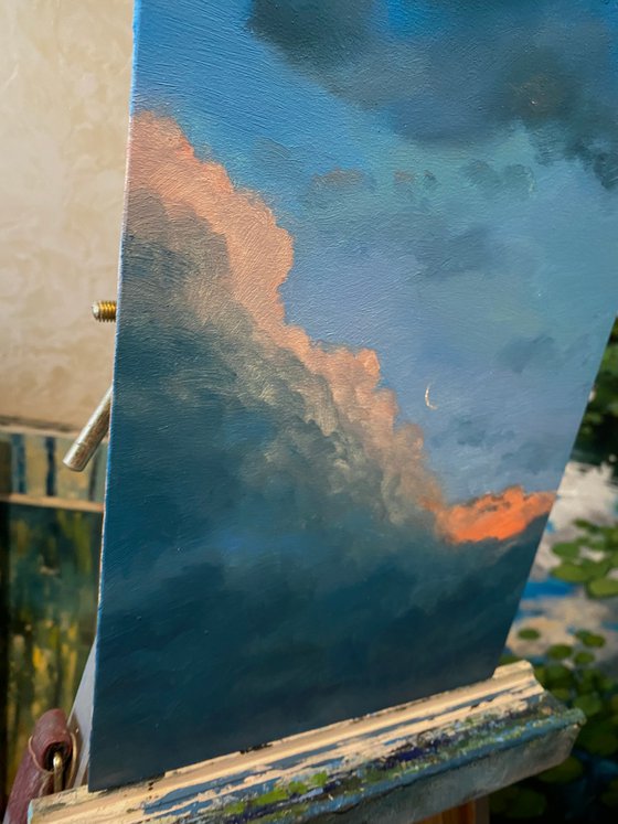 "Sunset"original oil painting by Artem Grunyka