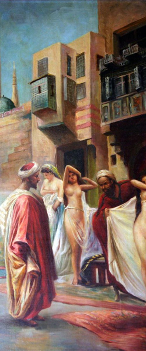 Oriental street scene 3102 (large painting) by GOUYETTE jean-michel