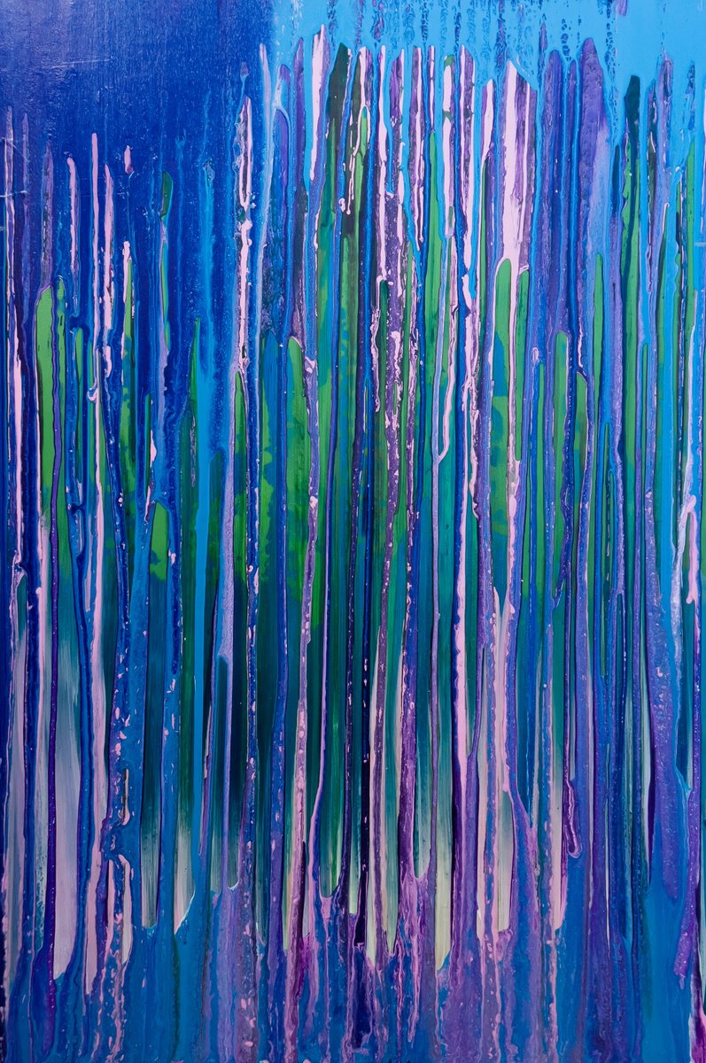 Abstract Acrylic Painting By Km Arts, 24 X 36", The Gateway To Eden, Original Artwork