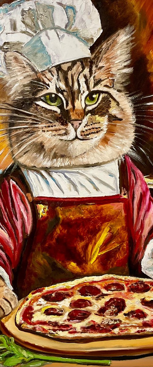 Cat Pizza maker. by Olga Koval