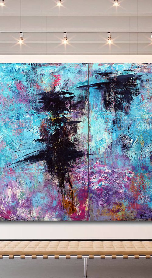 EXTRA LARGE DIPTYCH 250x200 "To Heaven and back" by Veljko  Martinovic