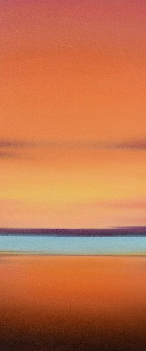 Warm Sky Glow - Abstract Seascape by Suzanne Vaughan