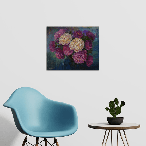 Lush Bouquet Of Peonies painting