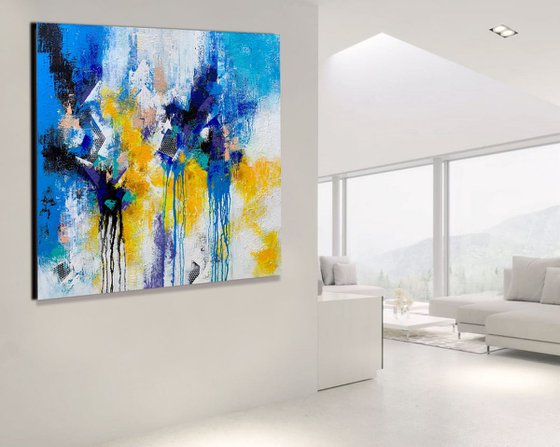 Never Look Back - XL LARGE,  TEXTURED ABSTRACT ART – EXPRESSIONS OF ENERGY AND LIGHT. READY TO HANG!