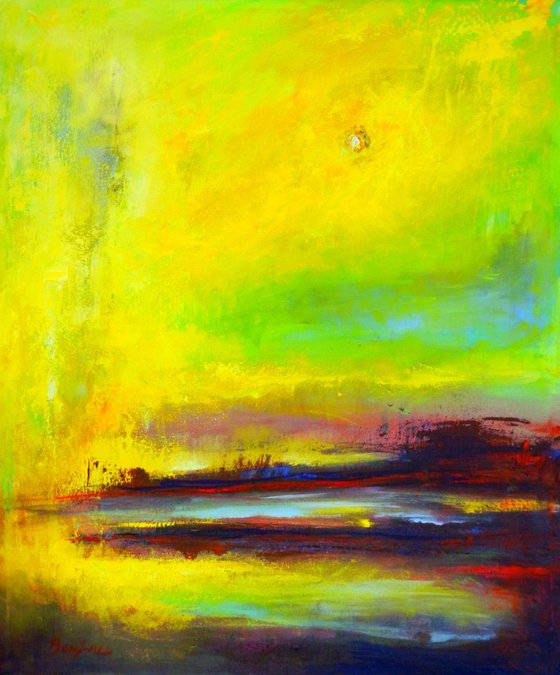 Realm II Yellow Abstract - 36x30
