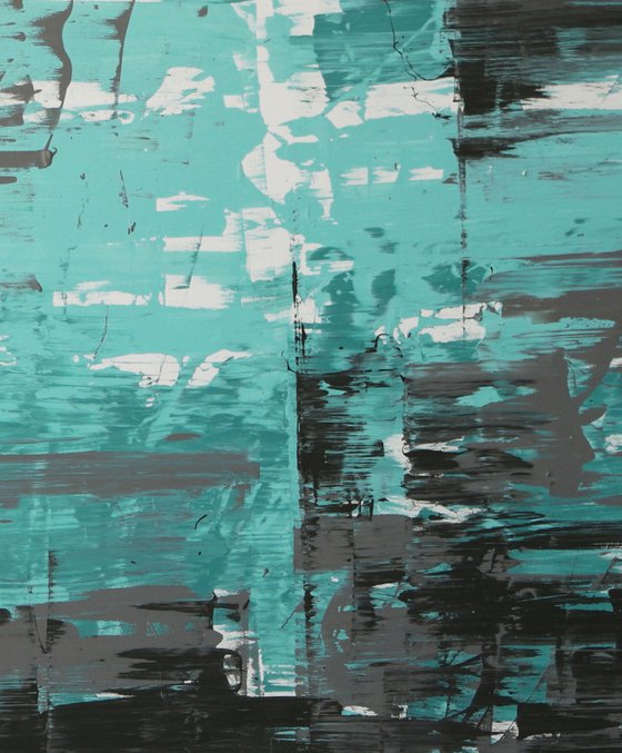 Abstract Painting - Static Blue - Ronald Hunter - 15A