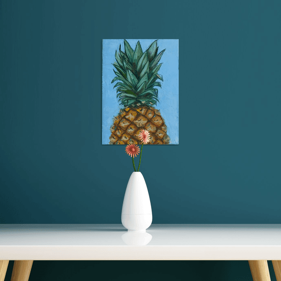 Pineapple oil painting Still life 24x33cm