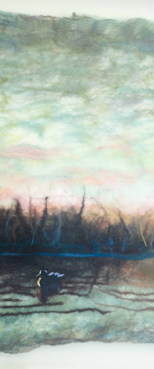 edge of lake, dusk by Tin Odescalchi