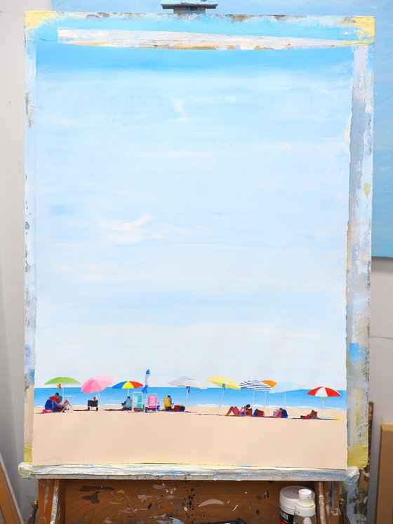 Umbrellas shoreline V9