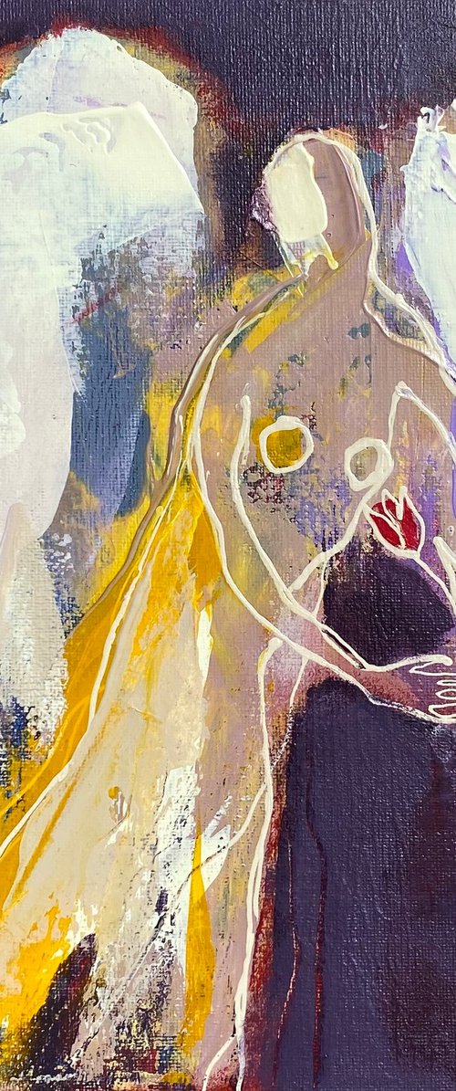 Angel with a flower. by Tatjana Auschew