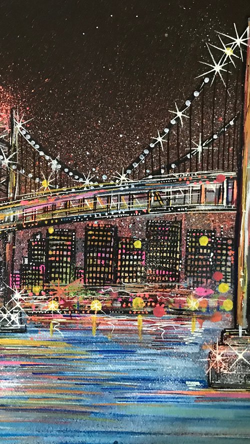 Oakland Bay Bridge - San Francisco - Canvas by John Curtis