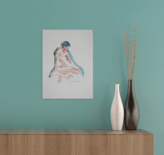 Seated female nude