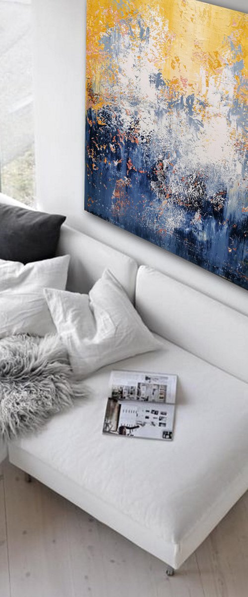 150x100cm. / abstract painting / Abstract 1159 by Alex Senchenko