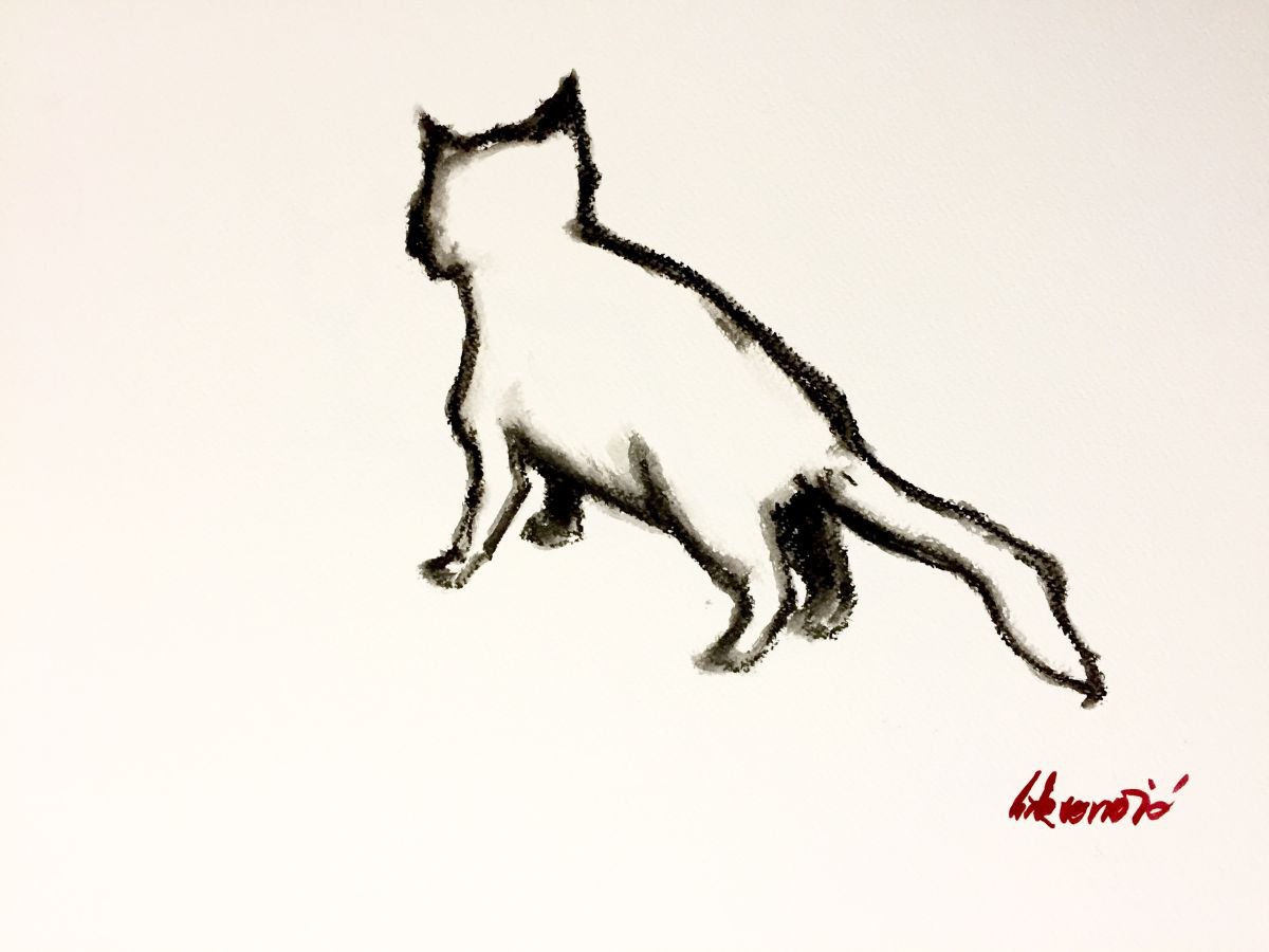 The cat 3 - The Essentials painting series by Tihomir Cirkvencic