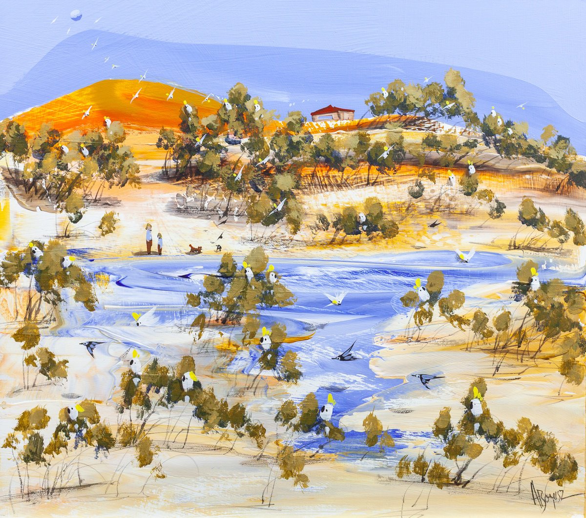 Watching The Water By Adam Bogusz, 18 X 16, Artwork For Sale On Artfinder