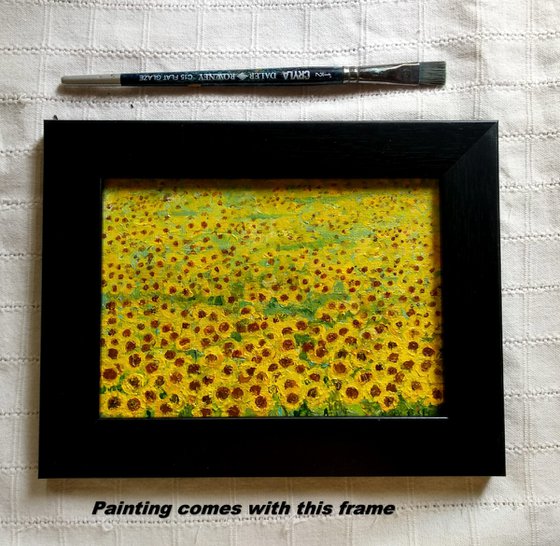 Miniature Van Gogh's Sunflower fields