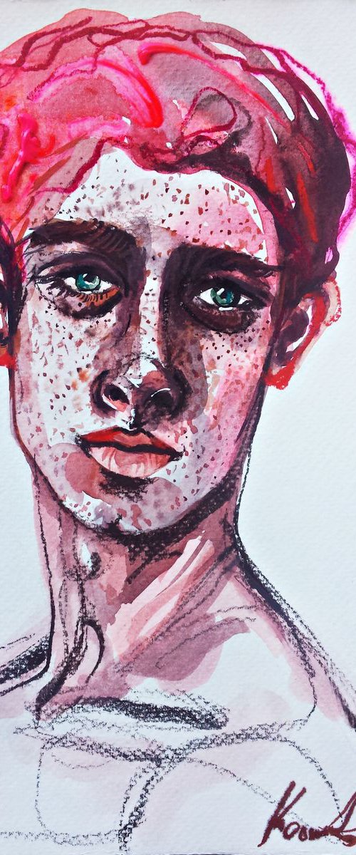 Boy with freckles by Nevena Kostić