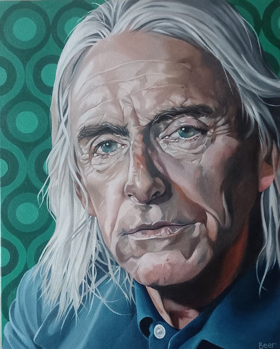 Expressive Portrait Oil Painting By Jo Beer, 16 X 20, Weller, Original Artwork