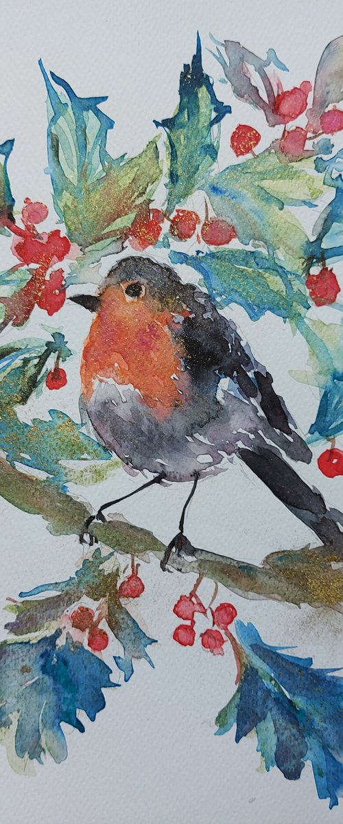 The Christmas robin by Silvia Flores Vitiello