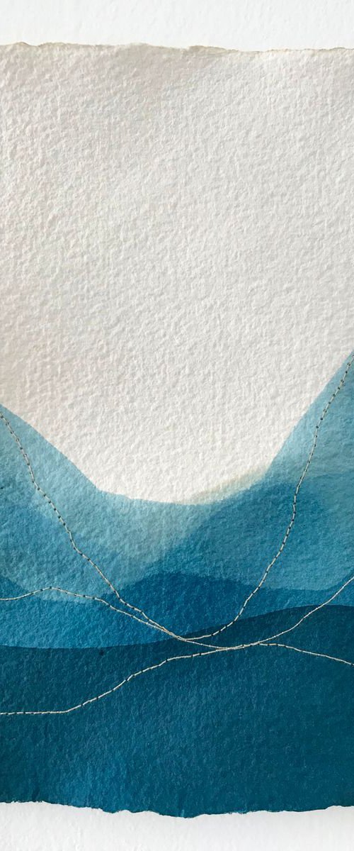 Blue waters (study on paper 4) by Olya Tereschuk