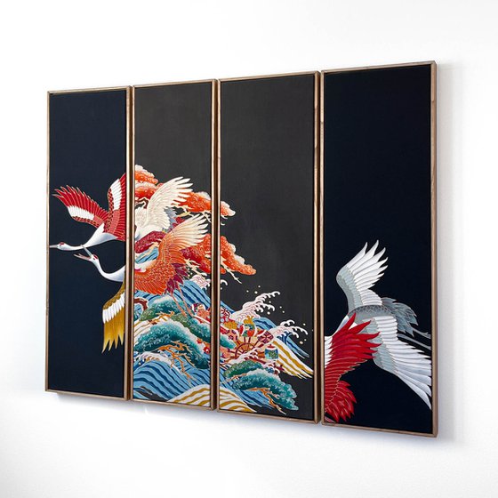 Cranes through Generations (Kimono)