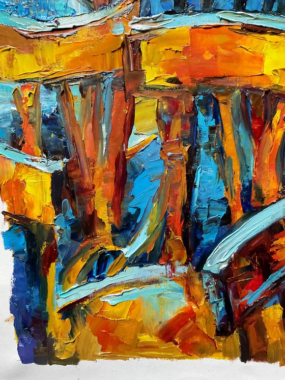 Cafe after the rain. Street