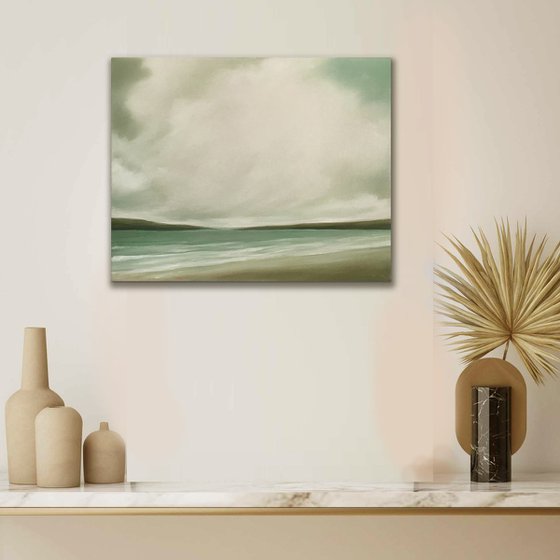 A Quiet Place - Original Seascape Oil Painting on Stretched Canvas